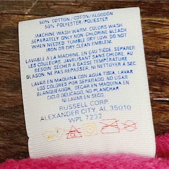 Vintage 80s Jerzees Barbiecore Hot Pink Moose Crewneck Pullover Sweatshirt - Picture 9 of 14